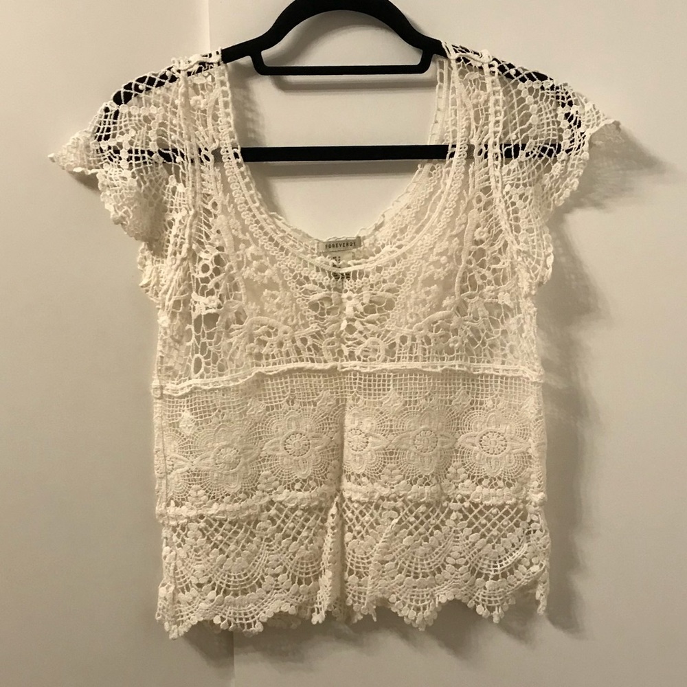 Forever 21 Crochet/Lace Shirt